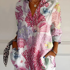 Avril™ | Chic Blouse with Whimsical Prints