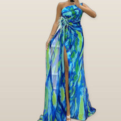 Sandra | Vibrant Draped Dress