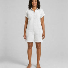 Jada | Short Vintage Denim-Look Overall