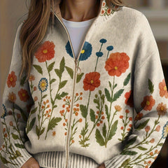 Wrenna™ | Wildflower Meadow Zip Cardigan