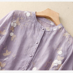 Kourtney™ | Chic Blouse with Floral Accents